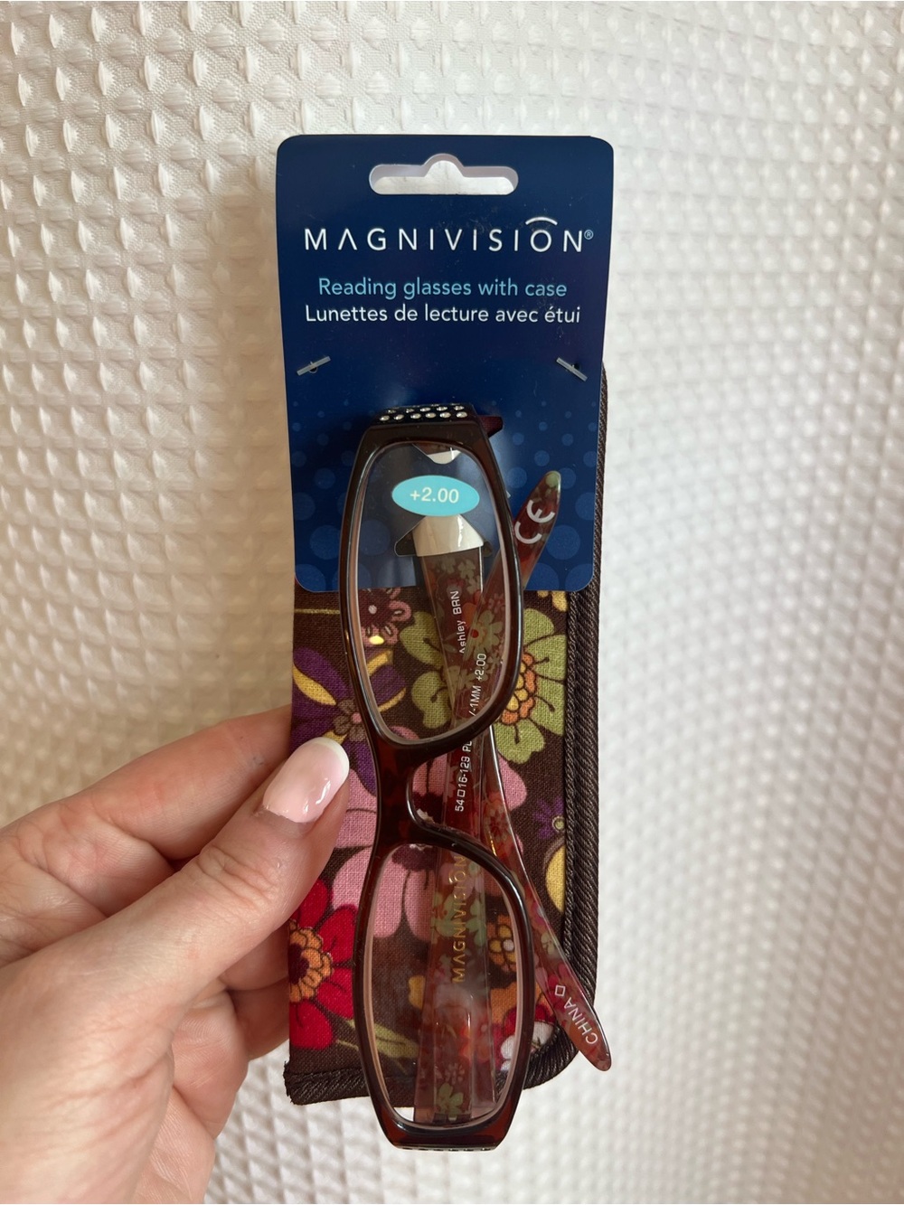 Women’s Floral Reading Glasses +2.00 in Brown